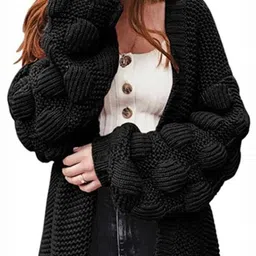 StyleCast Women Cable Knit Self Design V-Neck Longline Cardigan-picture-32