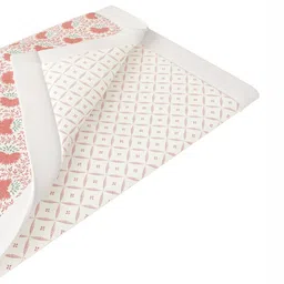 Portico Peach & White Abstract Printed Cotton Microfibre AC Room 233 GSM Single Bed Dohar image 3