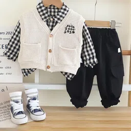 StyleCast x Revolte Boys Checked Shirt with Trousers-picture-30