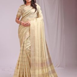 Mitera Woven Design Zari Organza Saree-picture-31