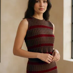 ZUMMER Striped Pure Cotton Top With Skirt Co-Ords image 4