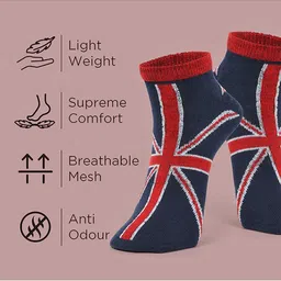 MJE Men Pack Of 5 Patterned Ankle Length Socks image 4