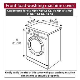 The Furnishing Tree Blue Printed Front Load Washing Machine Cover image 3
