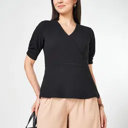 Annabelle by Pantaloons Women V-Neck Wrap Top-picture-30