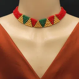 COLOUR OUR DREAMS Women Multicolor & Gold-Plated Artificial Stones and Beads Mangalsutra-picture-28