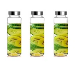 SOMIL Set Of Transparent Glass Water Bottle image 2