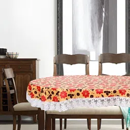 Stylista Orange Waterproof Oval 8-Seater Table Cover-image-92