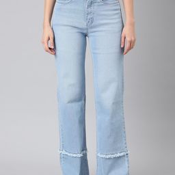SHOWOFF Women Straight Fit Light Fade Clean Look Stretchable Frayed Jeans-picture-12