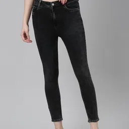 SHOWOFF Women Jean Skinny Fit Mid-Rise Light Fade Acid Wash Stretchable Jeans-picture-10