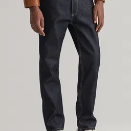 GANT Men Navy Blue Cotton Stretchable Jeans image 1