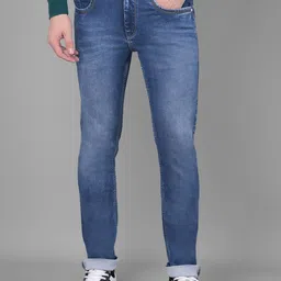 Crimsoune Club Men Slim Fit Mid-Rise Clean Look Heavy Fade Stretchable Jeans-picture-54