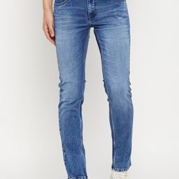 Duke Men Slim Fit Mid-Rise Heavy Fade Medium Shade Cotton Clean Look Stretchable Stretchable Jeans-picture-14