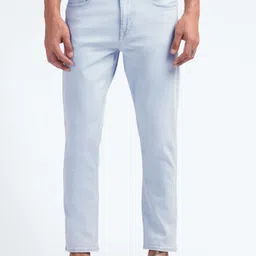 Flying Machine Men Relax Tapered Fit High-Rise Heavy Fade Clean Look Stretchable Jeans-picture-39