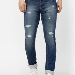 FEVER Men Regular Fit Mildly Distressed Heavy Fade Stretchable Casual Cotton Jeans-image-84