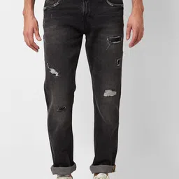 SPYKAR Men Relaxed Fit Mildly Distressed Heavy Fade Cotton Jeans-image-40