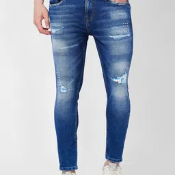 SPYKAR Men Tapered Fit Mildly Distressed Heavy Fade Cotton Jeans-picture-41