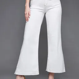 Miss Chase Women Flared Mid-Rise Clean Look Stretchable Jeans-picture-38