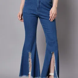 The Dry State Women Bootcut High-Rise Stretchable Cotton Jeans-image-70
