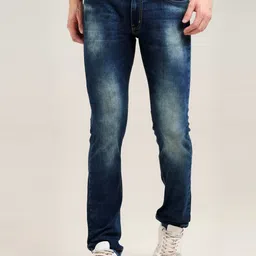 VUDU Men Narrow Slim Fit Light Fade Clean Look Cotton Jeans-picture-20