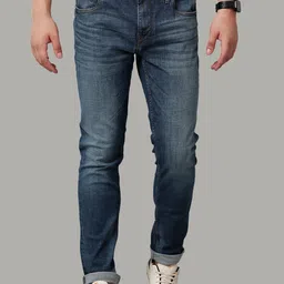 Voi Jeans Men Mid-Rise Comfort Skinny Fit Light Fade Stretchable Jeans-image-14