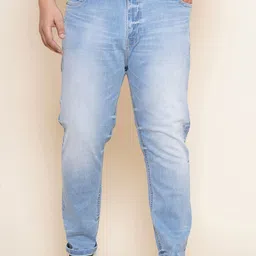 John Pride Plus Size Men Mid-Rise Clean Look Light Fade Stretchable Jeans-picture-41