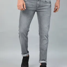 Bushirt Men Slim Fit Clean Look Heavy Fade Stretchable Jeans-picture-16