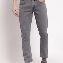 FEVER Men Grey Slim Fit Clean Look Stretchable Jeans-image-8