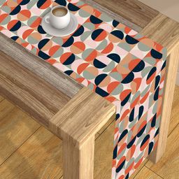 AEROHAVEN Black & Orange-Colored Digital Printed 4-Seater Table Runner-picture-26