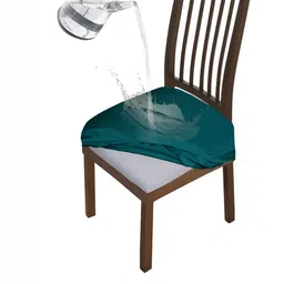 HOKIPO Teal-Green Waterproof Stretchable Chair Seat Covers-image-80
