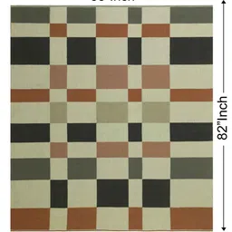 Multi Geometrical cotton 5x7 Feet Hand Woven Carpet by The Woven Legacy image 3