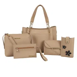 Bagsy Malone Beige Women Tote Combo Set Of 3-picture-24