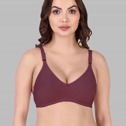 Samvar Maroon Cotton Non-Wired Non Padded Minimizer Bra-picture-26