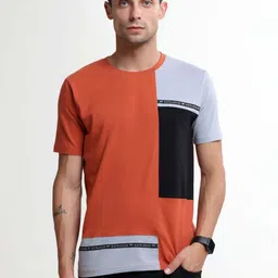 Estilocus Colourblocked Short Sleeves Cotton T-shirt-picture-13