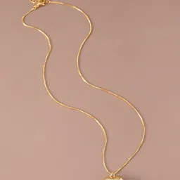 Designs & You Stainless Steel Gold-Plated Heart Shaped Pendant With Chain-picture-41