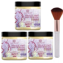 Pink Square Set Of 3 Bikini Hair Removal Powder With Brush - Lavender - 100 g Each-image-59