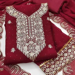 KALINI Embroidered Unstitched Dress Material-picture-29