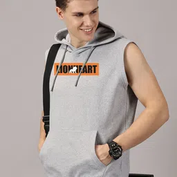 LEON Men Printed Hooded Pullover Sweatshirt image 3