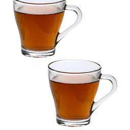 Somil Clear Glass Coffee & Tea Cup / Mug (240 Ml), Enjoy Your Drink in Style, 8.3 X 10.3 X 9.5 Cm, Pack of 5 image 2