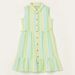 Fame Forever by Lifestyle Striped A-Line Dress-image-13