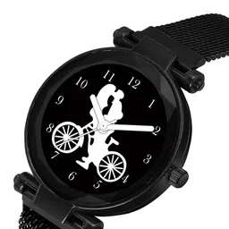 CSAMON Women Printed Dial & Bracelet Style Straps Analogue Watch GR 379BLK Cycle M image 2