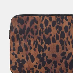 Accessorize London Women Leopard Printed Laptop Sleeve image 3
