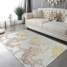 sapana carpet-mats multicolor Abstract 4 ft x 6 ft Machine Made Carpet image 1