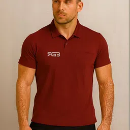 3Colors Men Brand Logo Printed Polo Collar Pockets T-shirt-picture-11