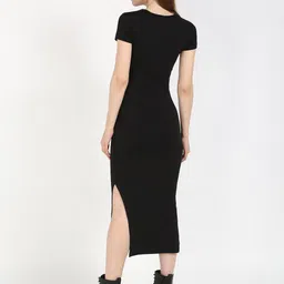 Tommy Hilfiger Brand Logo Slits Bodycon Dress image 5