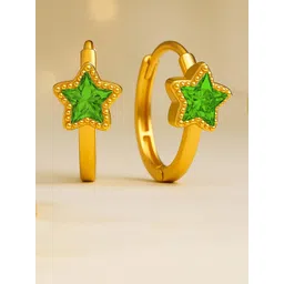 VAMA 18K Gold Plated Crystals Studded Star Shaped Ear Cuff image 4