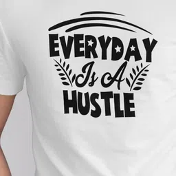 Seekbuylove Men Everyday Is A Hustle Printed Round Neck Bio Finish Cotton T-shirt image 4