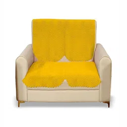Fashion Throw Yellow Velvet 2 Piece Sofa Cover-image-17