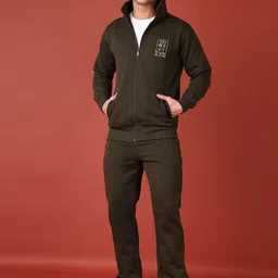 V-Mart Men Mock Collar Cotton Tracksuits-picture-14