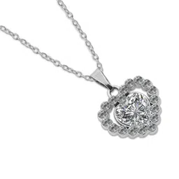 Utkarsh Silver-Plated Heart Shaped Pendants with Chains-picture-12
