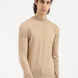 United Colors of Benetton Men Woollen Mock Collar Full Sleeves Pullover Sweaters-picture-15